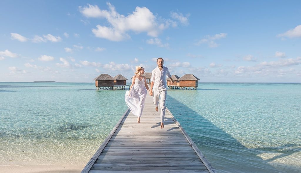 couples just married in The Maldives